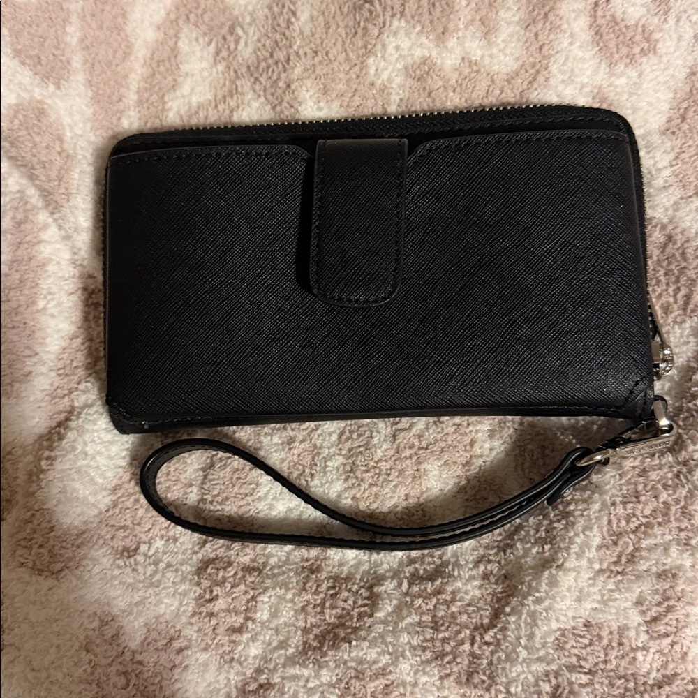 Michael Kors Black Saffiano Leather Wristlet - Picture 2 of 3